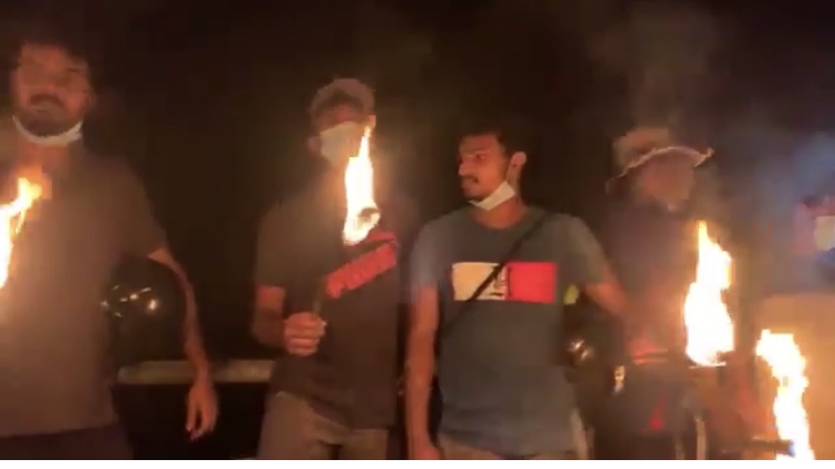 மின்தடைக்கு எதிராக நடைபெற்ற போராட்டங்கள்