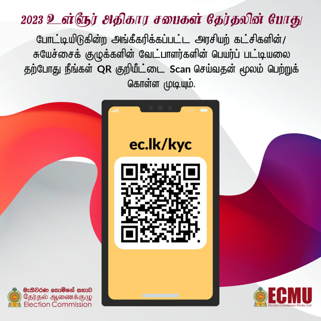 உள்ளூராட்சி மன்றத் தேர்தலில் போட்டியிடும் வேட்பாளர்களின் முழுப் பட்டியல் வெளியானது!
