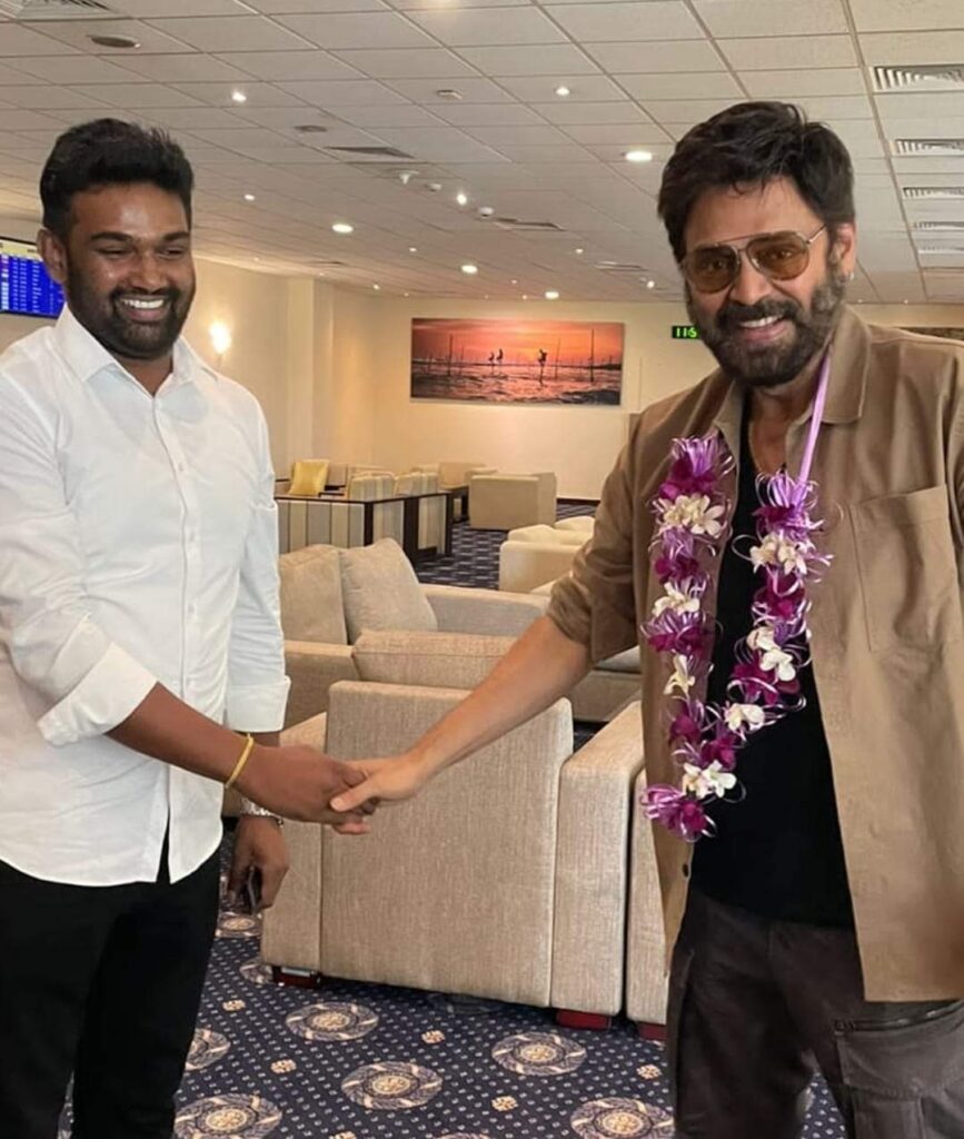 தெலுங்கு நடிகர் வெங்கடேஷ் மற்றும் ஆண்ட்ரியா இலங்கை வருகை!