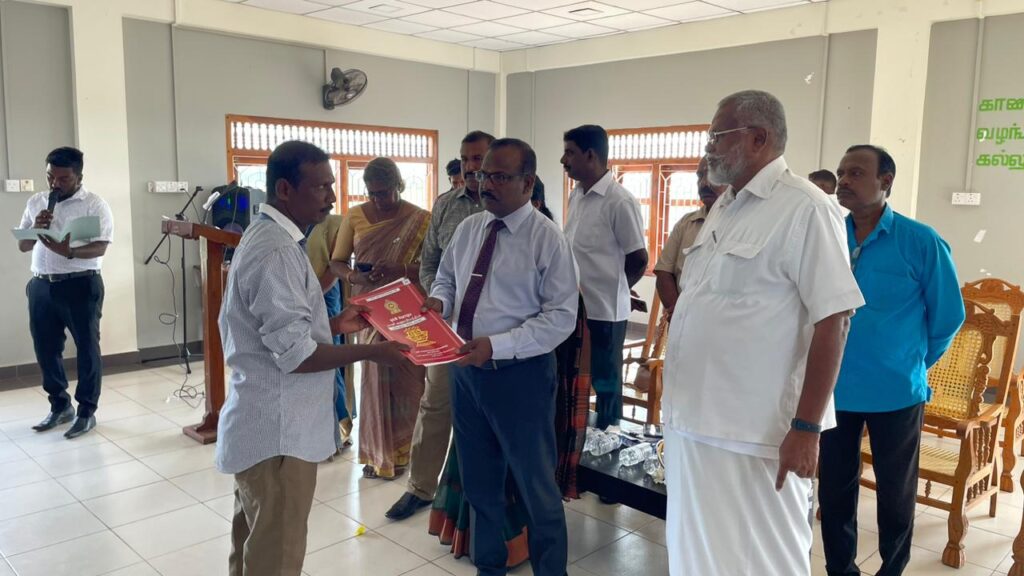கல்லூண்டாய்வெளி மக்களுக்கான காணி உரிமை பத்திரம் கையளிக்கும் நிகழ்வு!