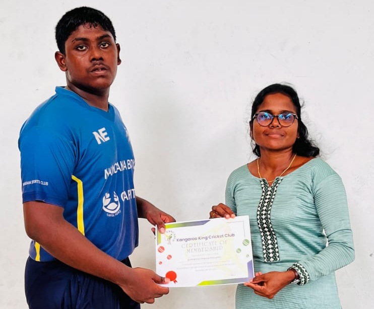 கங்காரூ கிங் கிரிக்கெட் கழக சான்றிதழ் வழங்கும் நிகழ்வு