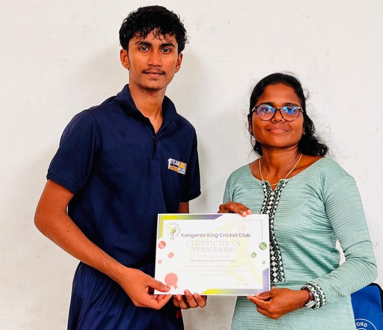 கங்காரூ கிங் கிரிக்கெட் கழக சான்றிதழ் வழங்கும் நிகழ்வு