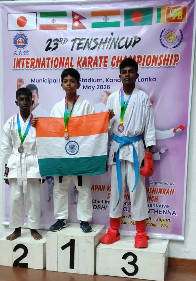 இலங்கையில் இந்திய மாணவர்கள் கராட்டே சாதனை